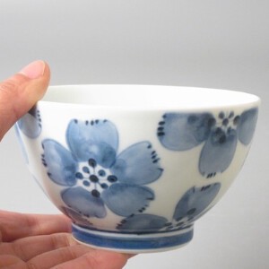 花だより茶付　大 日本製 和食器 ご飯茶碗 飯碗 手描き
