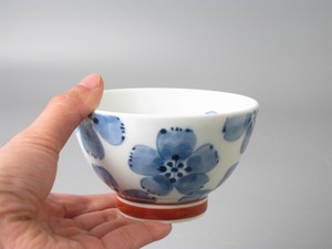 花だより茶付　小 日本製 和食器 ご飯茶碗 飯碗 手描き