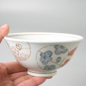 【有田焼】梅　反茶付（大） 日本製 和食器 ご飯茶碗 茶付 手描き