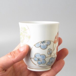 Japanese Teacup Small Arita ware Japanese Plum Made in Japan