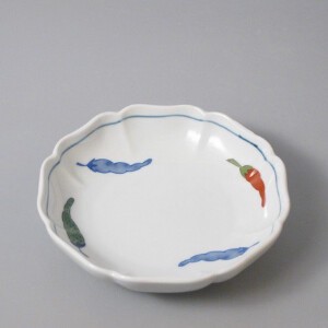 【有田焼】からし絵/錦丸紋　八方なぶり4寸皿 日本製 和食器 取皿 小皿　お買い得品