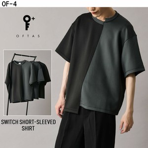 Button Shirt Short-Sleeved T-Shirt Switching S/S