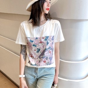 T-shirt Silk Touch Cotton Blend Cut-and-sew