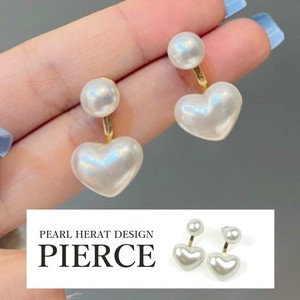 Pierced Earrings Resin Post Pearl Design Ladies' 2-way