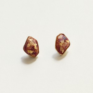 Pierced Earrings Titanium Post Resin 4-colors Made in Japan