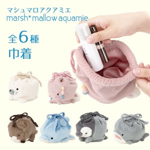 【巾着（小物入れ）】≪マシュマロアクアミエ≫（海の生き物シリーズ）