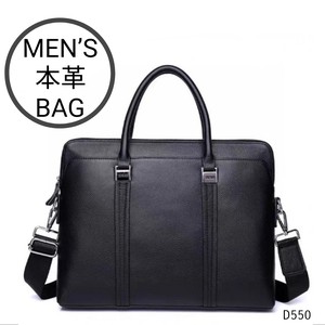 Briefcase Shoulder Genuine Leather Men's