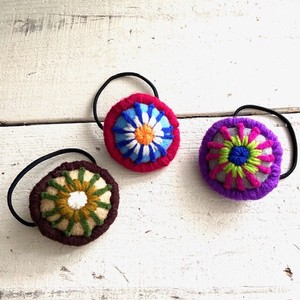 Hair Ties Flowers Embroidered