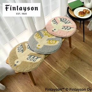 Finlayson フィンレイソン 北欧 新生活インテリア ムート チェアパッド 35cm円形 小鳥 バード