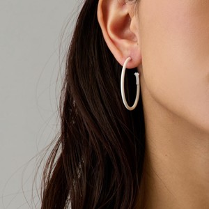 Pierced Earrings Resin Post Resin White Made in Japan