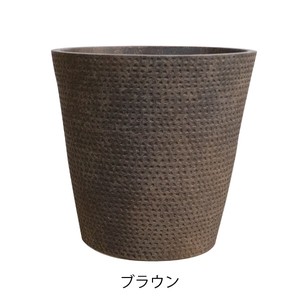 【ファイバークレイ／植木鉢】ロンドコニック 36cm ブラウン
