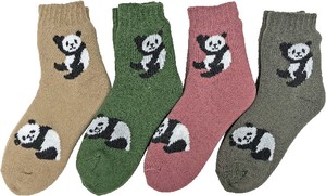 短袜 绒毛/蓬松毛绒 熊猫