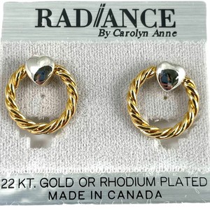 Pierced Earrings Gold Post Gold Rings Vintage