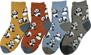 短袜 图案 绒毛/蓬松毛绒 熊猫