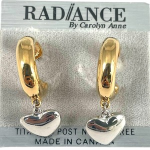 Pierced Earrings Gold Post Gold Vintage
