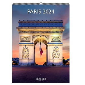 ドレジャー 2024年 ポスターカレンダー PARIS 壁掛けカレンダー パリ フランス 2023新作