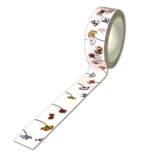 マスキングテープ 和紙テープ 1.5cm×10M アニタ・ジェラーム「花と蝶」植物 文房具 2023新作