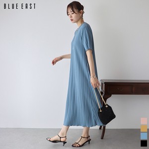 Casual Dress Long One-piece Dress Short-Sleeve Cut-and-sew