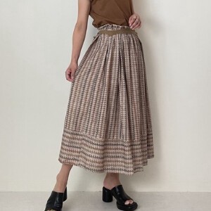 Skirt Ribbon Waist Printed