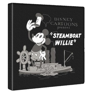 ミッキーマウスのアートパネル ディズニー 蒸気船ウィリー dsny-2303-05 30cm×30cm Mサイズ