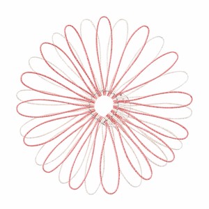 【セール品】水引花菊飾り　＃2　白／ピンク