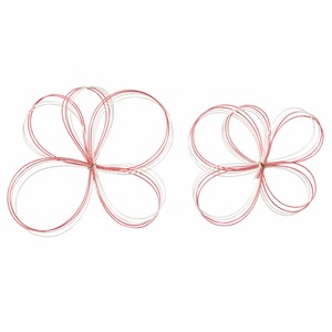 【セール品】変形水引花飾り　＃2　白／ピンク
