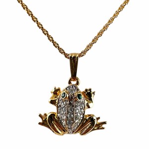 Plain Gold Chain Necklace Frog Vintage