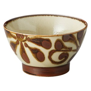 琉球サビ唐草くらわんか3.6碗　　【日本製　磁器】