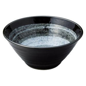 玄潮水輪6.5寸麺鉢　　【日本製　磁器】