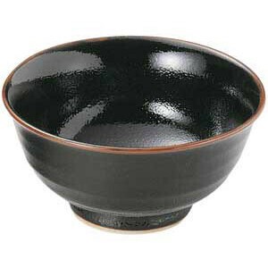 ゆず天目6.0深口丼　　【日本製　磁器】