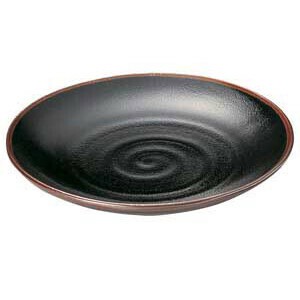 ゆず天目丸9.0皿　　【日本製　磁器】