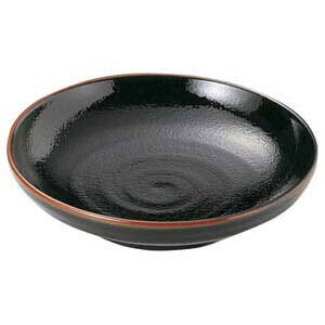 ゆず天目7.5めん皿　　【日本製　磁器】