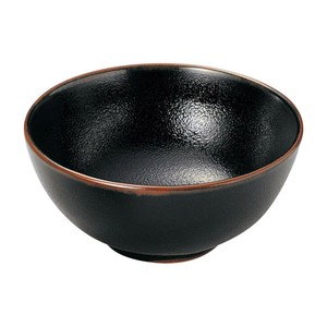 柚子天目丸型6.5丼　　【日本製　磁器】