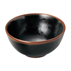 柚子天目丸型5.5丼　　【日本製　磁器】