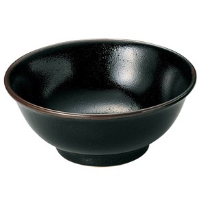 柚子天目反高台6.8丼　　【日本製　磁器】