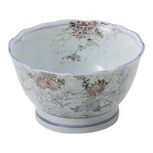 古染錦春日野桔梗型4.5丼　　【日本製　磁器】