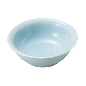 青白磁唐草菊彫3.6小鉢　　【日本製　磁器】
