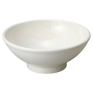 豊明粉引7.0丸高台鉢　　【日本製　磁器】