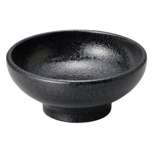 豊明黒耀4.5丸高台鉢　　【日本製　磁器】