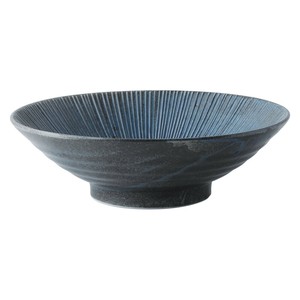 わび 紺ねず千段8.0めん鉢　　【日本製　磁器】