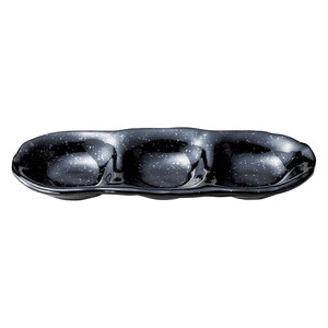 御影御影三品皿　　【日本製　磁器】
