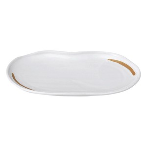 茶筋マユ型皿（大）　　【日本製　陶器】