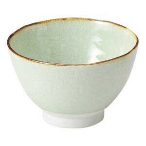翠玉（貫入）石目 4.5 飯碗　　【日本製　磁器】