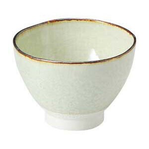 翠玉（貫入）石目 3.8 飯碗　　【日本製　磁器】