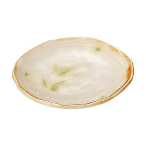 彫芦丸小皿　　【日本製　陶器】