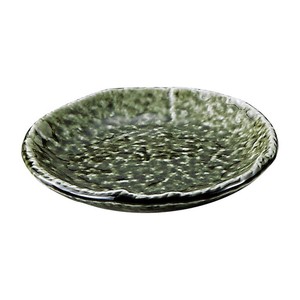 総織部9.0丸皿　　【日本製　陶器】