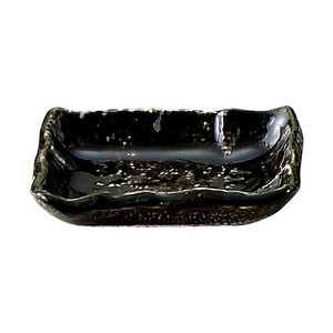 総織部長角小皿　　【日本製　陶器】