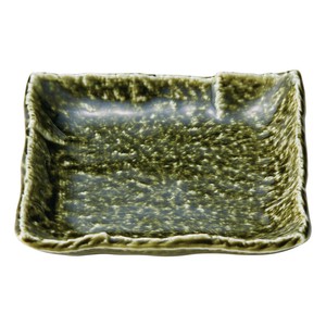 総織部正角5.5皿　　【日本製　陶器】
