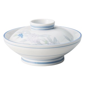 しゃくなげ平蓋向　　【日本製　磁器】