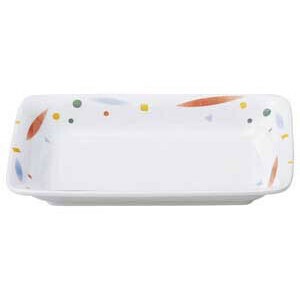 はなやぎ長角皿（中）　　【日本製　強化磁器】